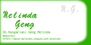 melinda geng business card